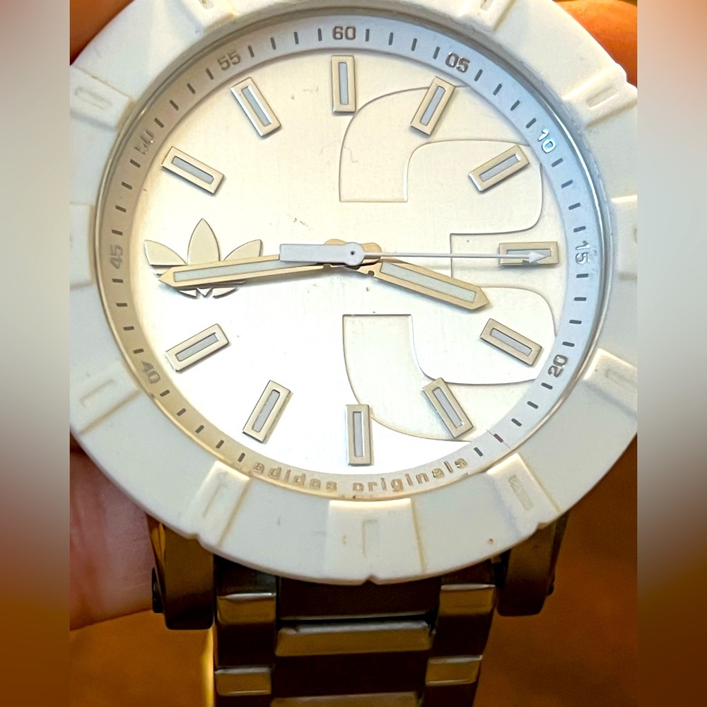 Adidas Men's White Dial Stainless Steel Band Watch - ADH3001